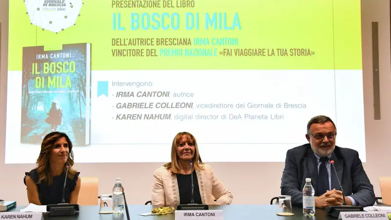 La presentazione del thriller «Il bosco di Mila» in Sala Libretti