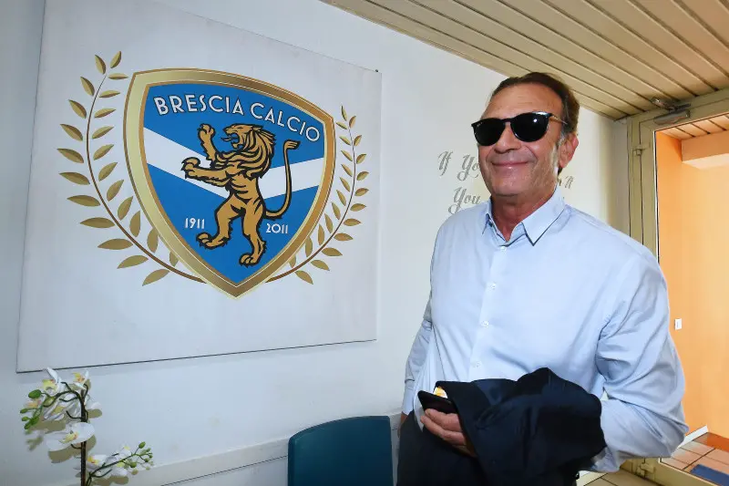 L'arrivo di Cellino nella sede del Brescia Calcio