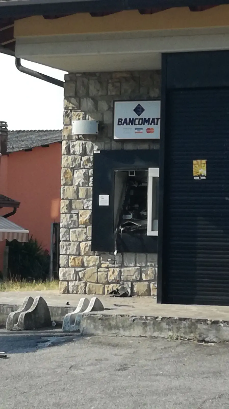 Il bancomat saltato a Calvisano