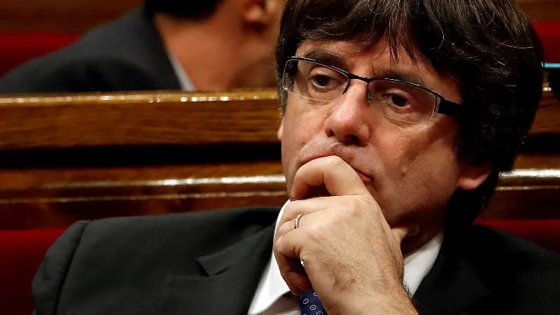 Carles Puigdemont - Foto Ansa/Epa Quique Garcia