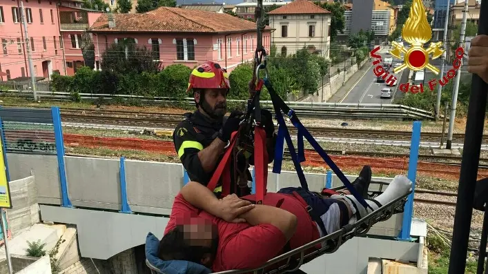 Via Zima, l'intervento dei Vigili del Fuoco