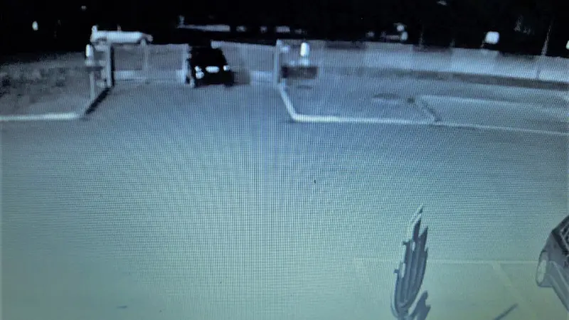 La ripresa della telecamera di videosorveglianza mostra il ladro che fugge con l'auto rubata - © www.giornaledibrescia.it