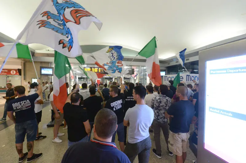 La manifestazione di ieri in Stazione a Brescia