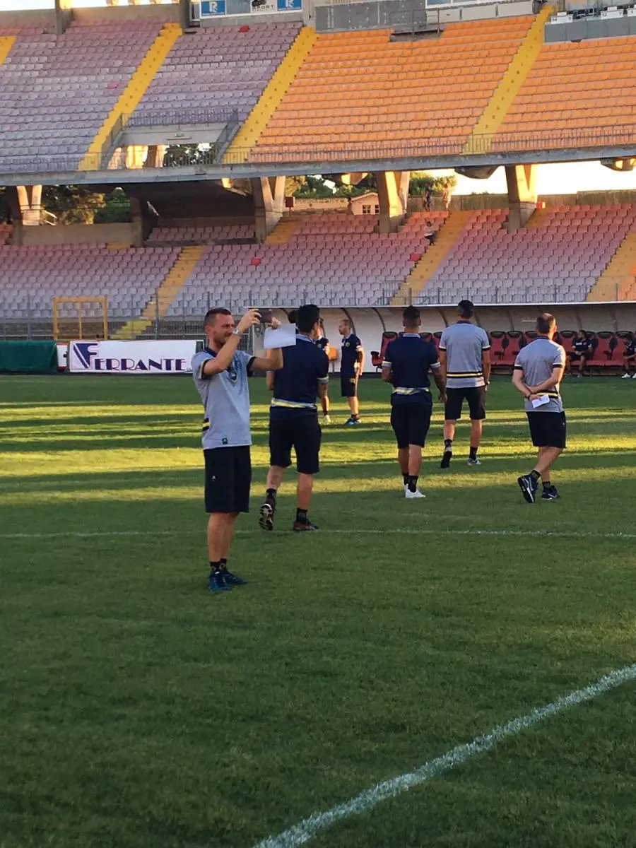 I giocatori del Ciliverghe al Via del Mare