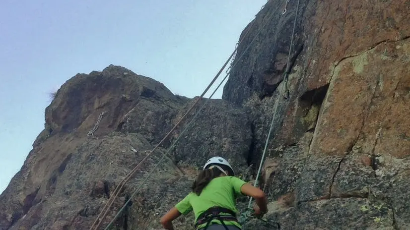 La falesia. La parete d’arrampicata ai piedi del Monte Muffetto