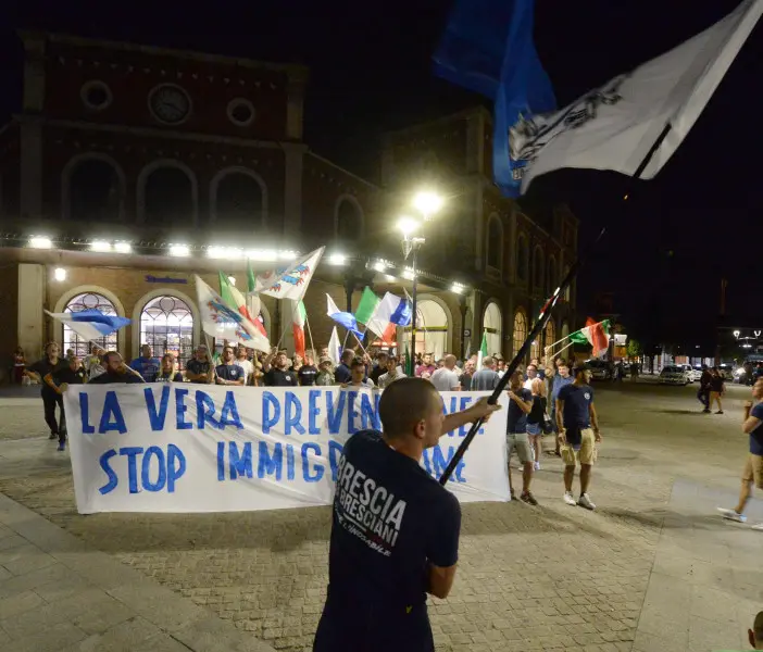 La manifestazione di ieri in Stazione a Brescia