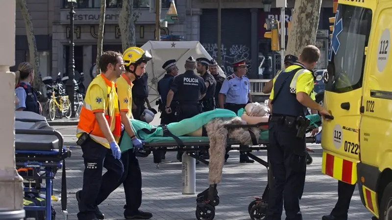 Le persone ferite nell'attentato di Barcellona