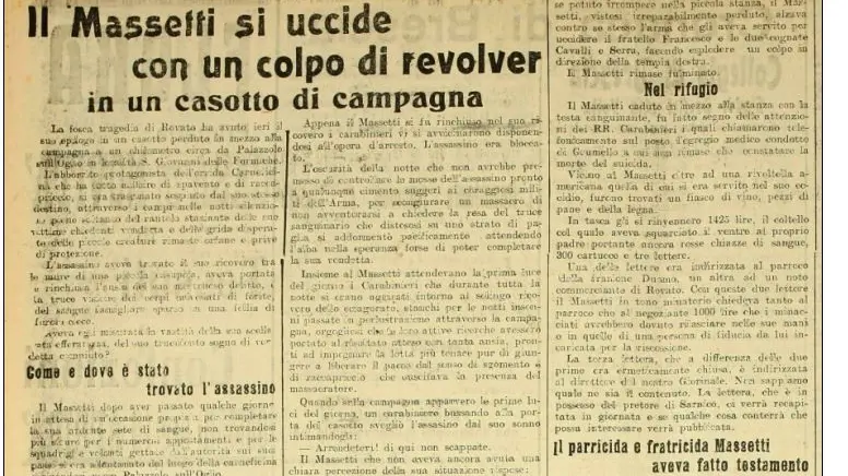 La Provincia di Brescia. L’uomo, braccato, si uccise a Cividino