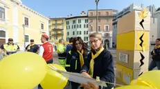 Protezione civile in piazza Mercato