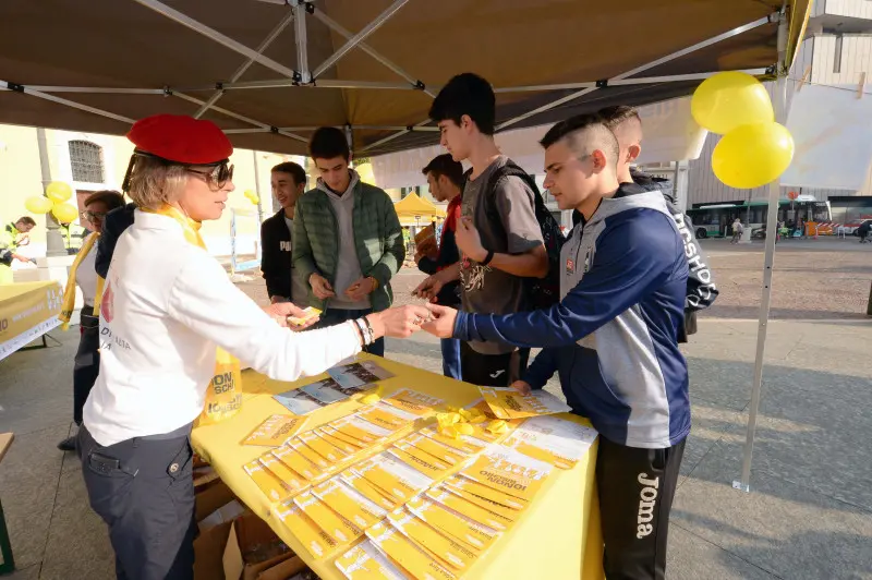 Protezione civile in piazza Mercato
