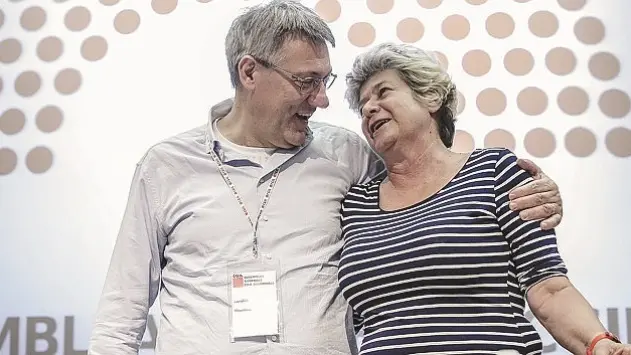 Maurizio Landini e Susanna Camusso