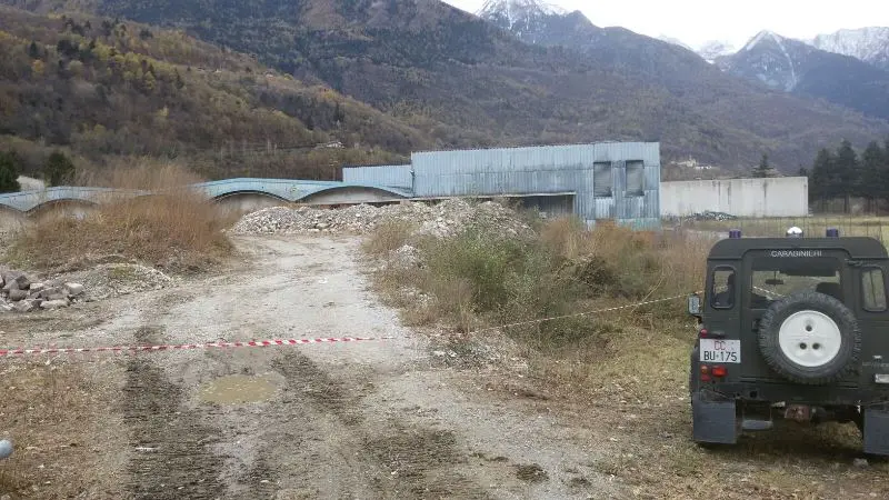 L'area sequestrata dai Carabinieri