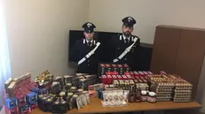 Montagna di cioccolato. La refurtiva recuperata dai carabinieri