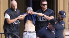 Maurizio Diotallevi dopo l'arresto - Foto Ansa/Claudio Peri