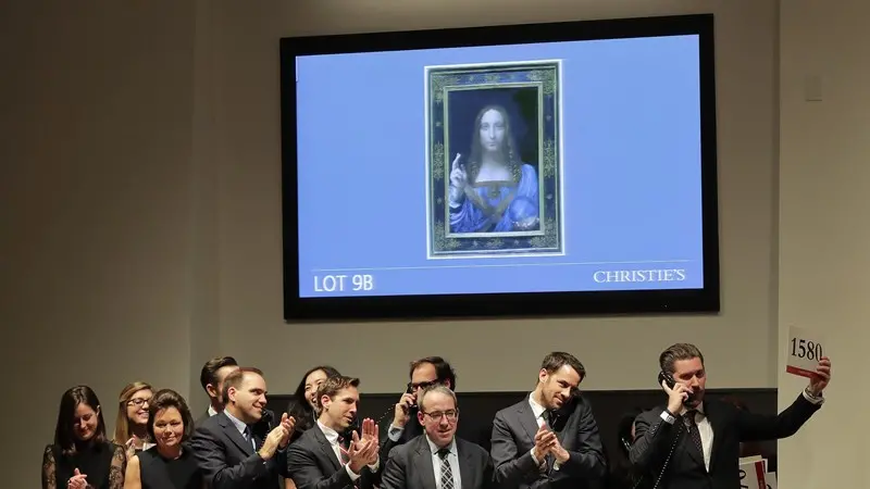 L'asta da Christie's per Leonardo - Foto Ansa/Ap Julie Jacobson