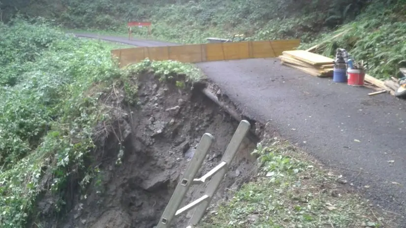 La frana in Val Paghera