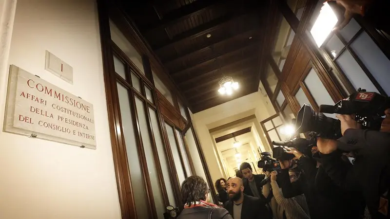 L'Aula della Commissione affari costituzionali della Camera - Foto Ansa/Giuseppe Lami