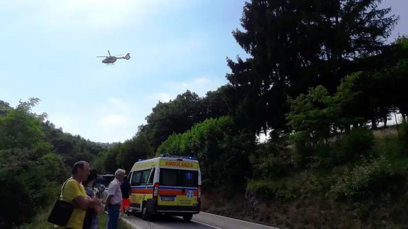 Coste di S. Eusebio, quattro moto coinvolte in un incidente