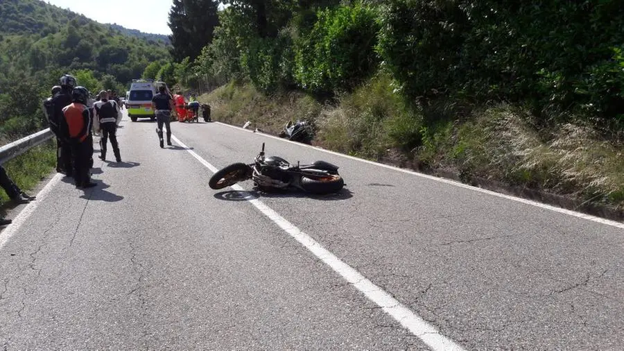 Coste di S. Eusebio, quattro moto coinvolte in un incidente