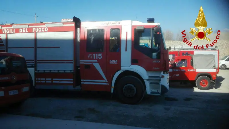 Vigili del fuoco impegnati nelle ricerche