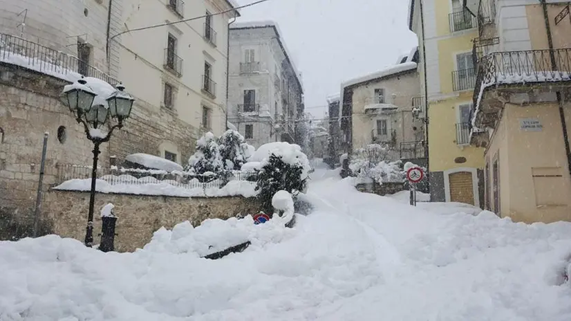 Aringo di Montereale (L'Aquila), vicino all'epicentro del terremoto di oggi. Foto Ansa