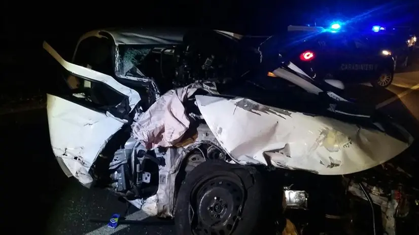 I mezzi coinvolti nell'incidente di Vezza