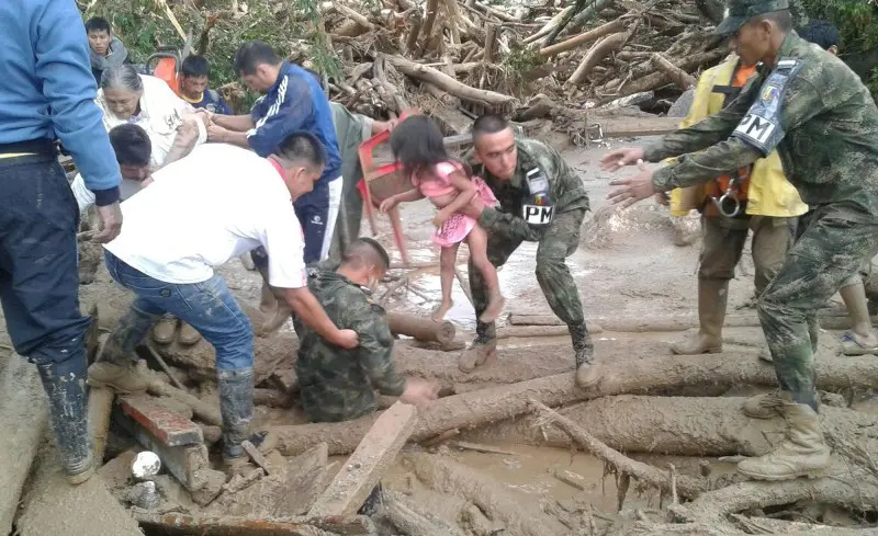 I soccorsi a Mocoa, in Colombia