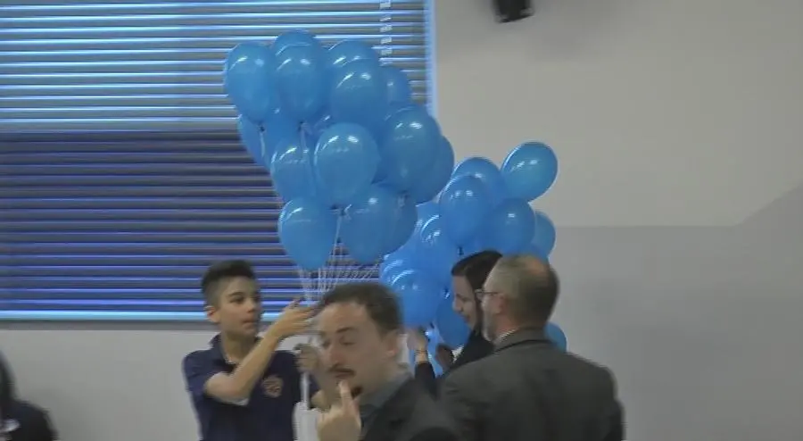 Palloncini blu per l'autismo