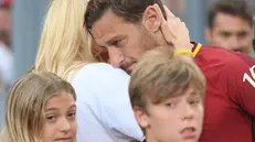 Brividi all'Olimpico per Francesco Totti