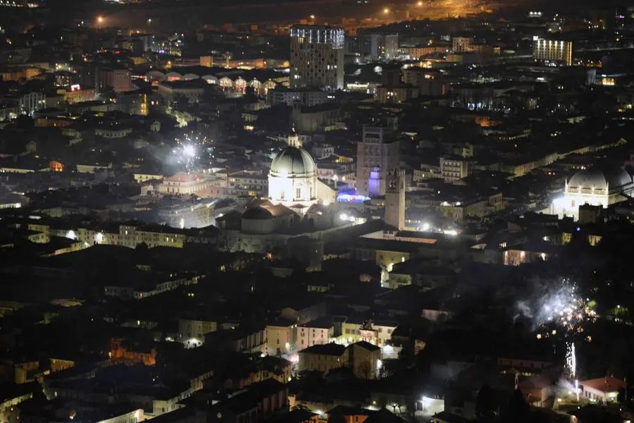 Fuochi d'artificio sulla città
