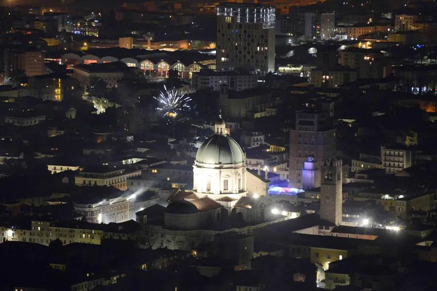 Fuochi d'artificio sulla città
