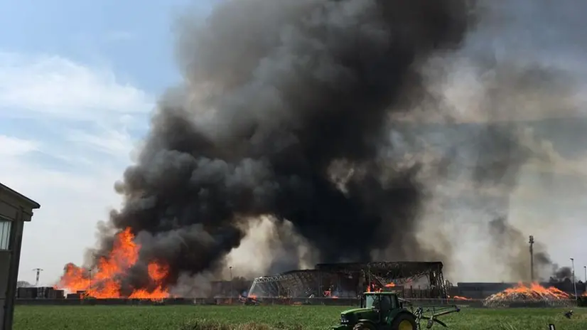 L'incendio a Montichiari