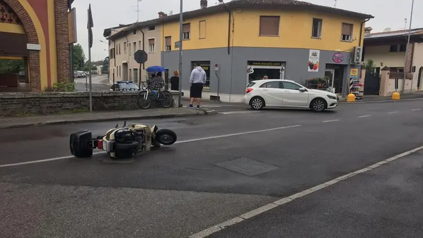 Scontro auto-moto a Leno