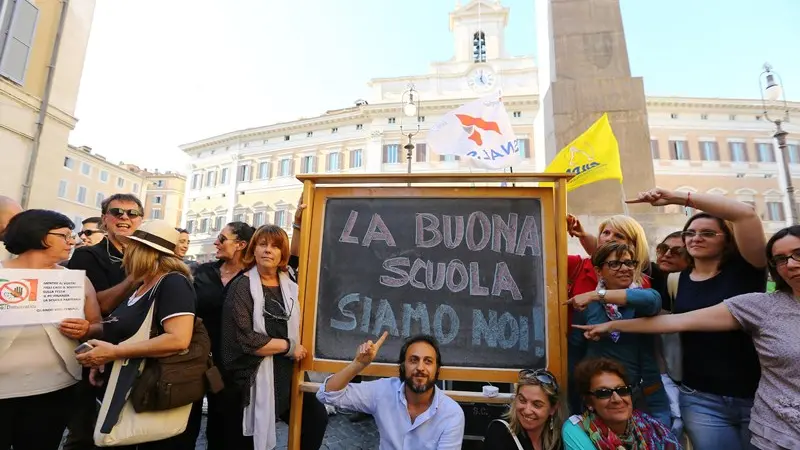 Insegnanti in protesta contro la Buona Scuola - Foto Ansa