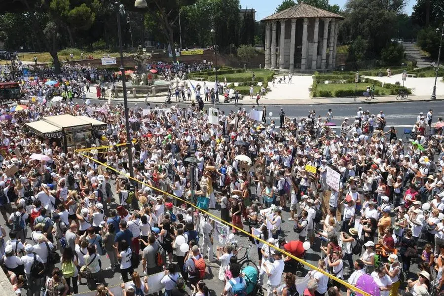 La manifestazione a Roma