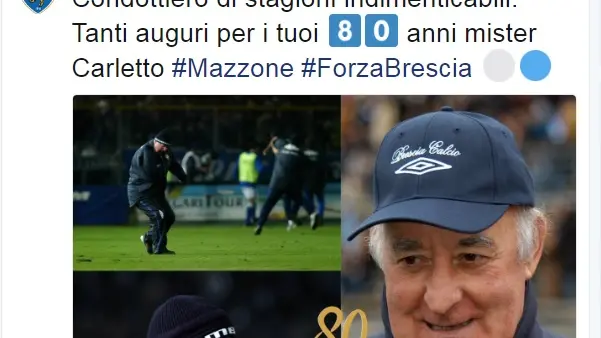 Gli 80 anni di Carlo Mazzone, tanti i ricordi bresciani