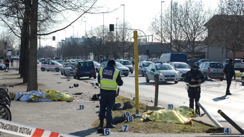 La scena dell'incidente