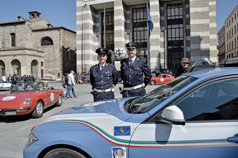 La partenza della 500miglia Touring