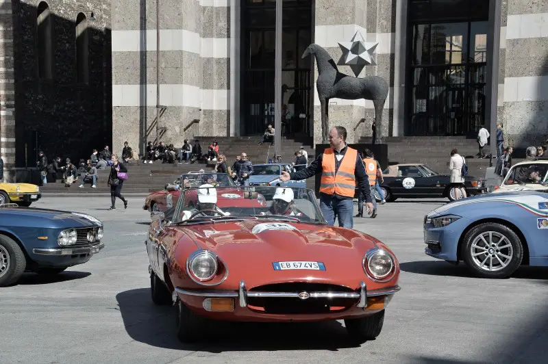 La partenza della 500miglia Touring