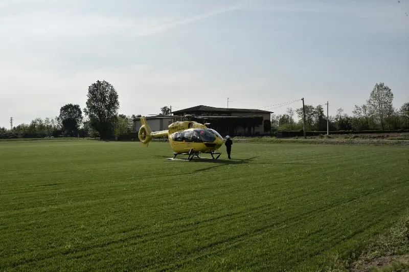 Il luogo dell'incidente a Castel Mella