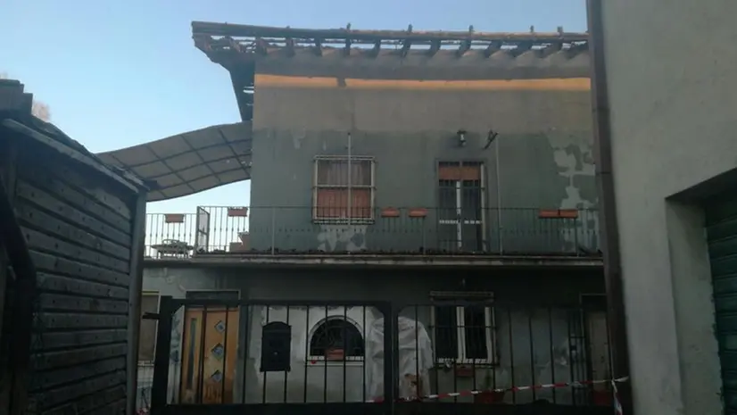 L'abitazione coinvolta dall'incendio