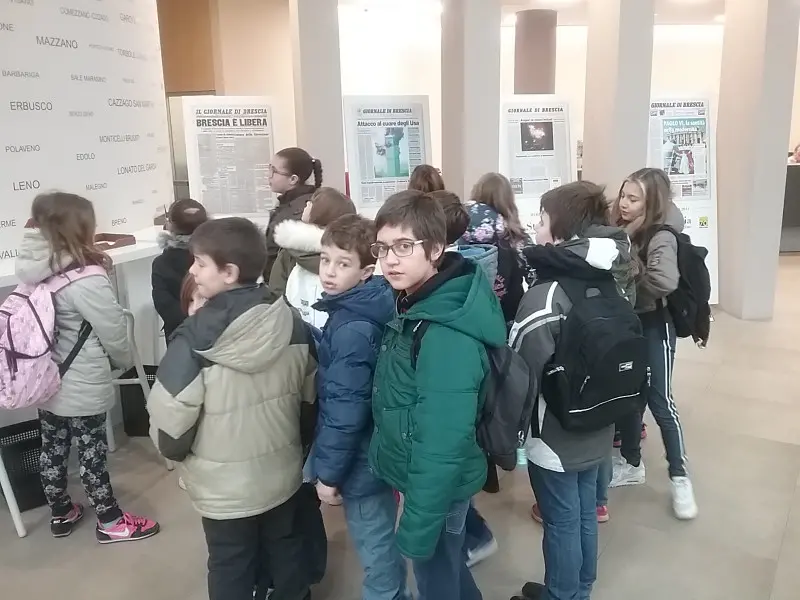 Gli alunni della scuola Tortelli di Visano in visita al GdB