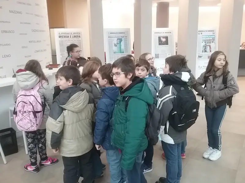 Gli alunni della scuola Tortelli di Visano in visita al GdB