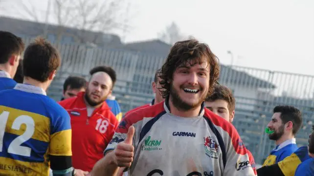 Alcuni scatti che ritraggono Matteo sul campo da rugby