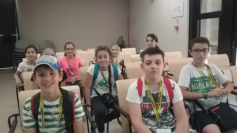 Gli alunni della classe quinta della Bellini di Buffalora al GdB