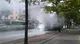 Fumo in via Lamarmora per il bus in fiamme