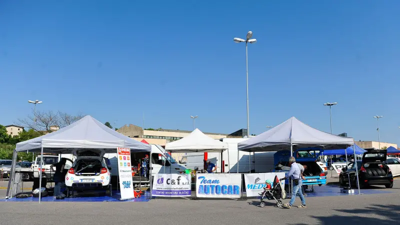 I preparativi delle auto del Rally 1000 Miglia