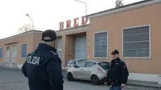 Polizia alla Breda - Oto Melara dopo il rinvenimento dell'ordigno bellico