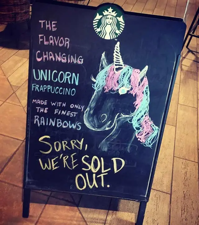 Frappuccino gusto unicorno