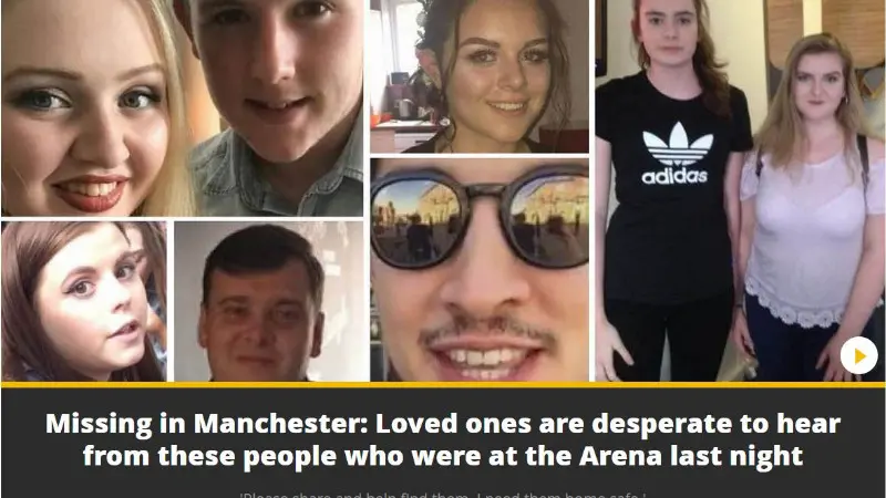 Manchester, ancora otto dispersi